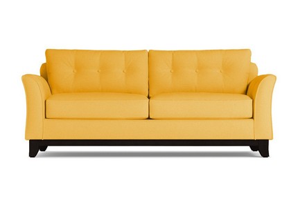 pohovky Marco queen size spací gauč, žltý zamat, rozťahovací gauč